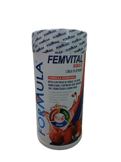 Fem Vital Aguaje Colageno Magnesio Acido Folico Sabor Fresa Fórmula V  1.1 kg - TAINO®