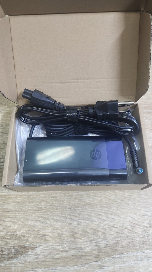Cargador HP ORIGINAL 19.5v 7.7Aa 150W Punta Azul Cable Corriente