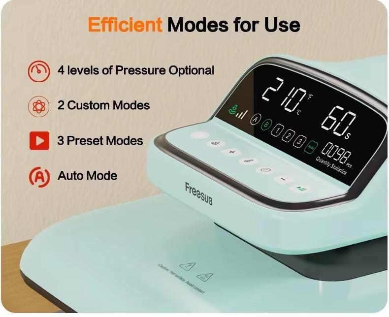 Plancha Plana 38x38 Freesub Automatica Digital F3880