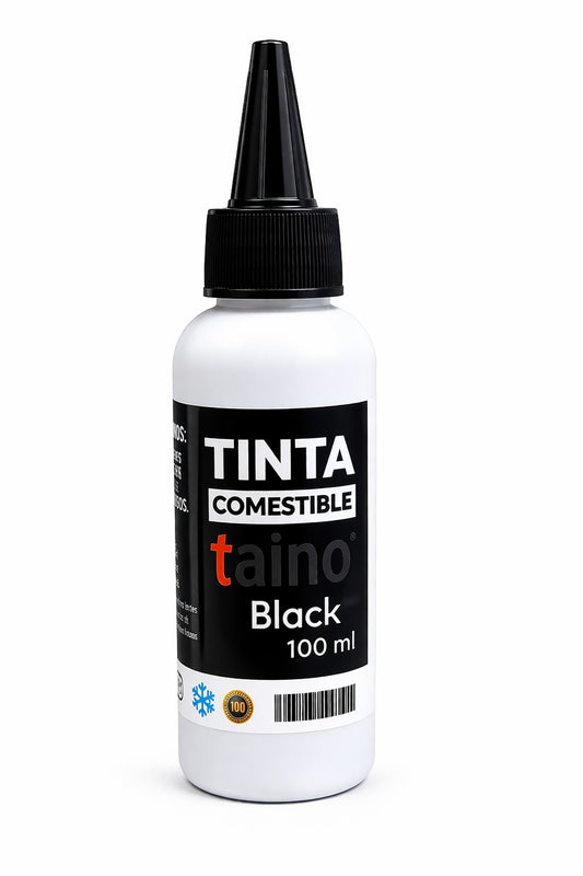 Tinta comestible vegetal pack negro cian yellow magenta 100ml TAINO®