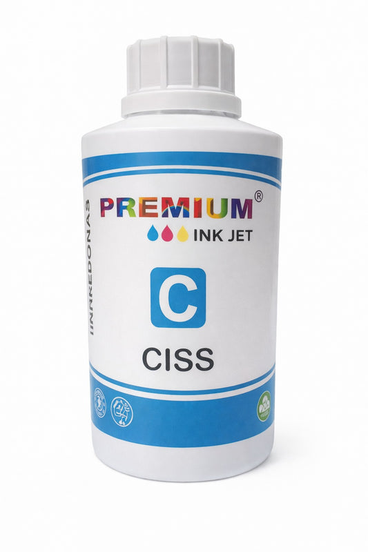 Tinta cian 500ml premium Impresoras hp canon epson brother