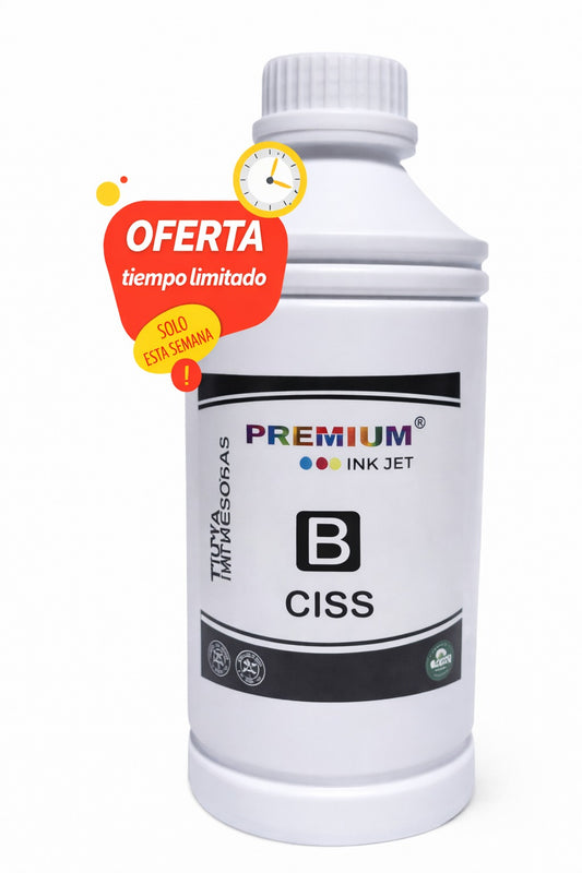 Tinta Premium 1 Litro black cian yellow magenta Hp Canon Epson Brother