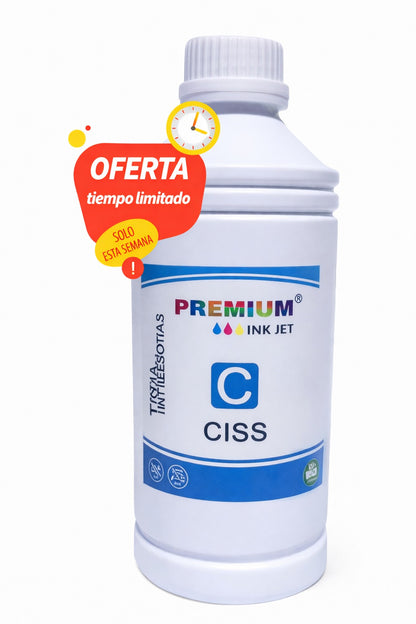 Tinta Premium 1 Litro black cian yellow magenta Hp Canon Epson Brother
