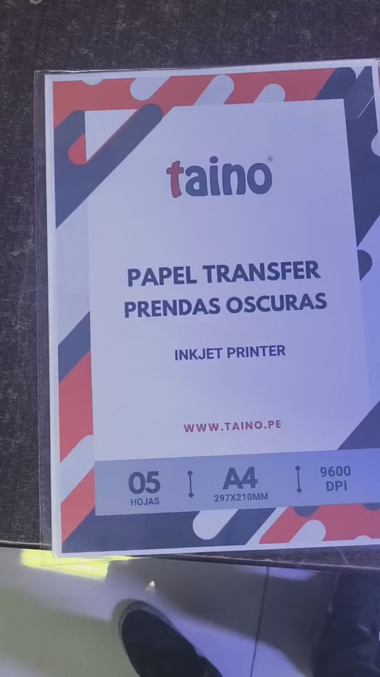 Papel Transfer Prendas Oscuras Paquete 5 Hojas A4