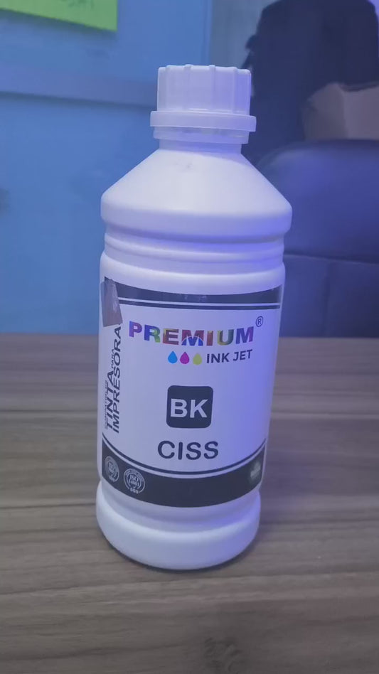 Tinta Black Premium 1 Litro Para Impresoras Ciss Hp Canon Epson Brother