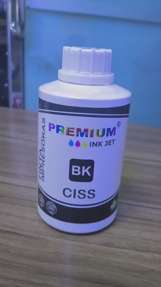 Tinta Black Premium 1/2 Litro Para Impresoras HP Canon Epson Brother
