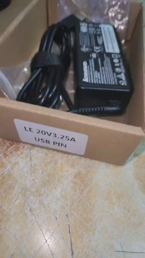 Cargador LENOVO 20v 3.25a Punta USB Cable Corriente