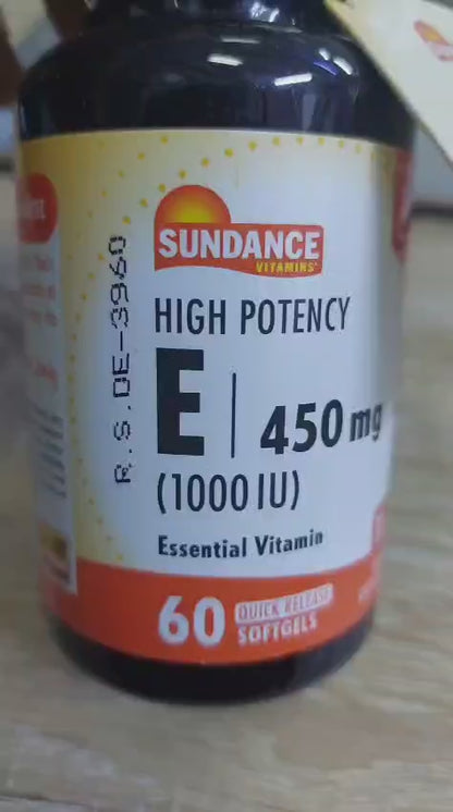 Vitamina E 60 Cápsulas Blandas 1000IU 450mg