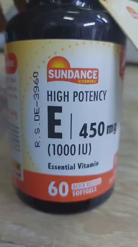 Vitamina E 60 Cápsulas Blandas 1000IU 450mg