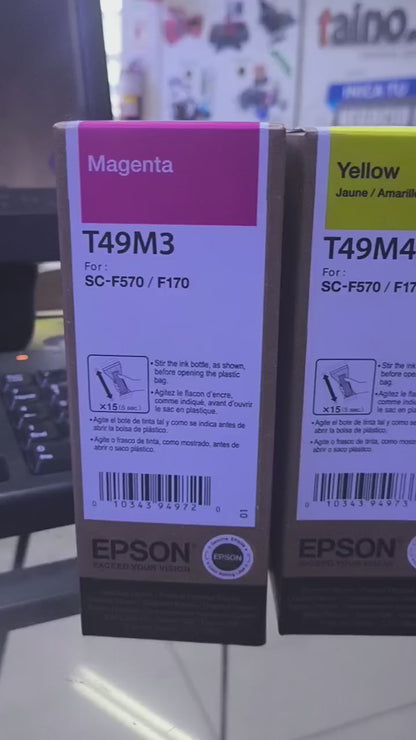 Tintas Epson Sublimacion T49M1 Original Black Cian Yellow Magenta