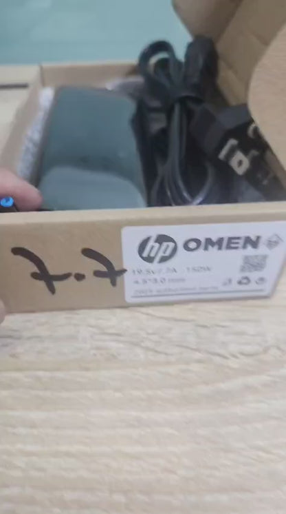 Cargador HP ORIGINAL 19.5v 7.7Aa 150W Punta Azul Cable Corriente