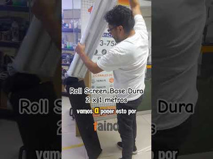 Roll Screen Base Pesada Aluminio Roll Up 2x1 mts con Estuche