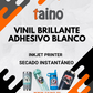 Vinil Adhesivo Blanco Resistente al Agua Paquete 20 Hojas A4