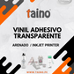 Vinil Adhesivo Resistente al Agua Transparente Arenado 20 Hojas A4