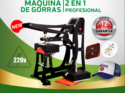 Máquina De Gorra 2 En 1 Plancha Plana 15x15 - TAINO®