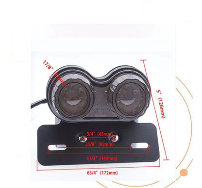 Faro Led Trasera Universal Porta Placa Para Motocicleta Bmw - TAINO®
