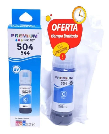 Pack Tinta Epson 504-544 Premium Negro Cian Yellow Magenta - TAINO®