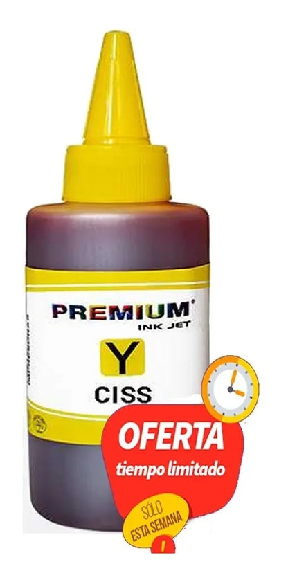 Pack Tinta Premium 100Ml Impresoras Hp Canon Epson Brother Black Cian Yellow Magenta - TAINO®