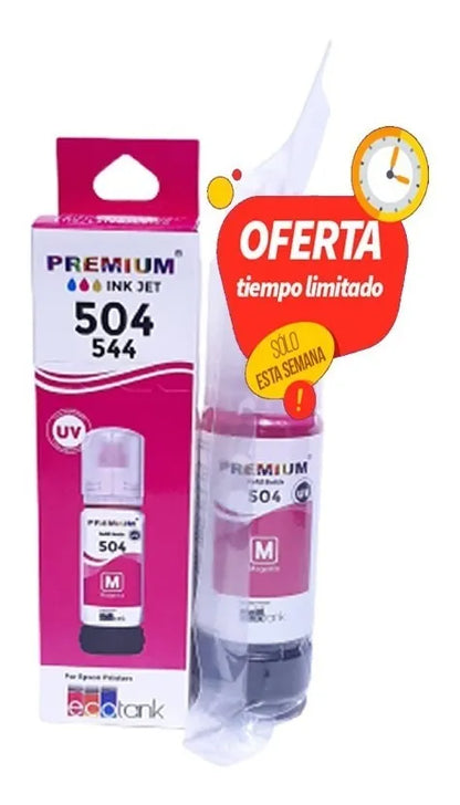 Pack Tinta Epson 504-544 Premium Negro Cian Yellow Magenta - TAINO®