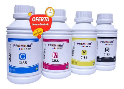 Tinta Cian Premium 1/2 Litro Para Impresoras HP Canon Epson Brother - TAINO®