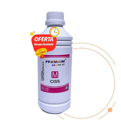 Pack Tinta Premium 1 Litro Impresoras Hp Canon Epson Brother B-C-Y-M - TAINO®
