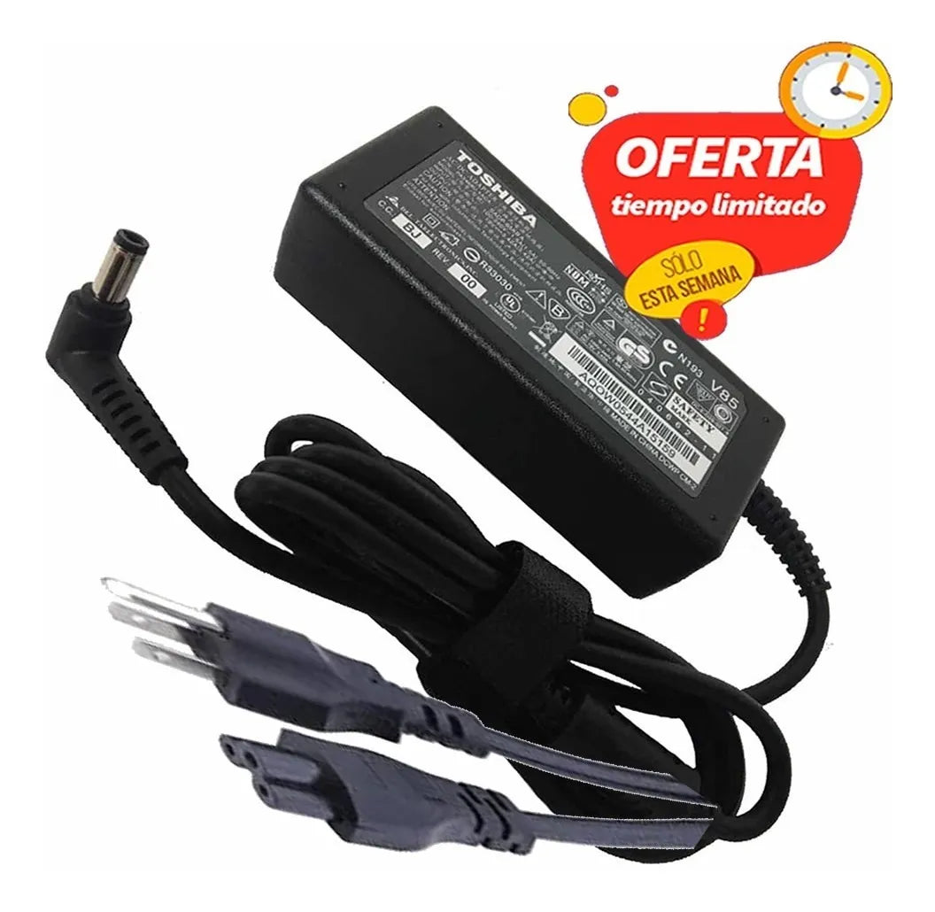 Cargador TOSHIBA De 19v 3.42a Cable Corriente - TAINO®
