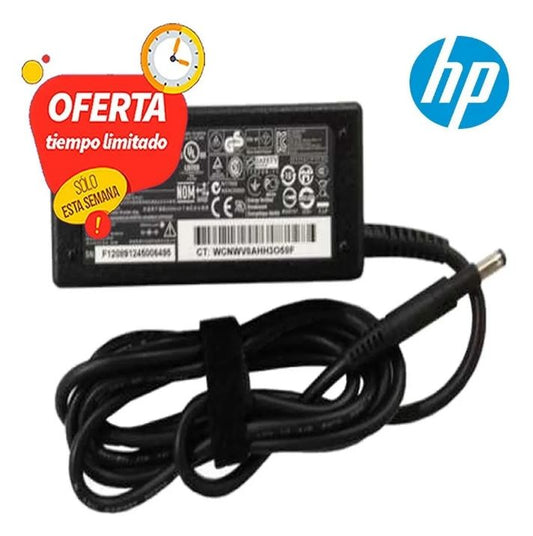 Cargador HP 19.5v 3.33a Punta Azul Cable Corriente