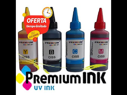 Tinta Premium 100Ml Impresoras Hp Canon Epson Brother Black Cian Yellow Magenta