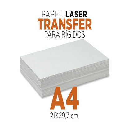 Papel Transfer Laser para Rígidos tamaño A4 10 Hojas - TAINO®